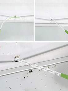 Drain Cleaning Brush, Flexible Long Reach Pipe Cleaner Tool For Home Kitchen Sink, Shower And Bathtub - White - View 5