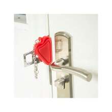 Portable Door LockPortable Anti-Theft Door Buckle Lock Door Stopper Door Lock Hotel Top Door Device Anti-Theft Locks - Red - View 5