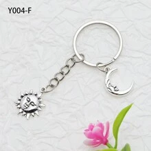 1 件可爱波西米亚金属钥匙扣，带天使、星星、月亮、太阳，是送给朋友、家人或情侣的绝佳礼物 - Y004-F - 查看 12