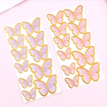 1 Pieza, Decoración De Pastel De Belleza Diosa Con Mariposa Dorada De Papel Para Repostería - Morado - Ver 5