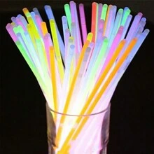 100 Pulseras Neón Fosforescente Glow Stick Fiestas Eventos - Verde - Ver 2