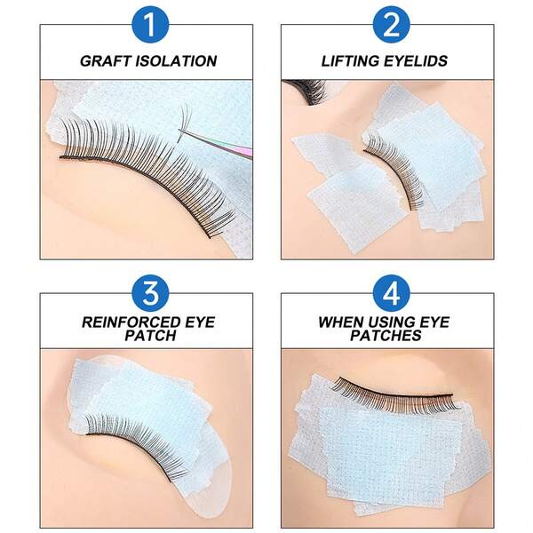 3pcs Silicone Gel Eyelash Tape, Reusable Adhesive Waterproof Silicone