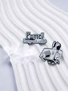 1個創意漫畫胸針，個性化女孩翻桌字母動漫金屬徽章，衣物袋帽裝飾，創意小禮物 - 字母胸針 - 查看 7