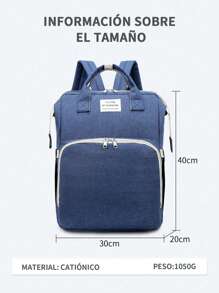 Mochila Pañales Cuna Impermeable Multifunción Para Bebe Portátil