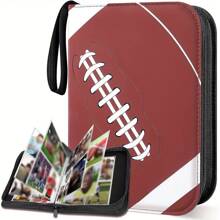 4-Pocket, 400 Pockets Card Binder With 50 Removable Sleeves, Football Basketball Baseball Card Collect Holder For Trading Game Cards, Trading Card Albums - White - View 3
