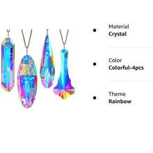 1pc Teardrop Crystal Prism Sun Catcher, Rainbow Branch Shaped Chandelier Prism For Window, Garden Decoration - Water Drop Type - View 7