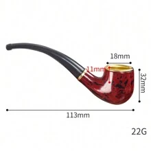 1 pezzo Pipa da fumo in rame di stile portatile aromatica in resina, unisex, per principianti, come regalo per le vacanze, con retina per l'essiccazione e raschietto, forniture per il ritorno a scuola