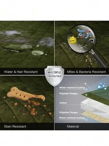 1入寵物沙發椅罩,雙面使用,防刮花,耐用,沙發保護套 - 軍綠色 - 查看 8