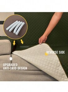 1入寵物沙發椅罩,雙面使用,防刮花,耐用,沙發保護套 - 軍綠色 - 查看 7