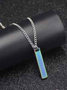 1 Stylish And Simple Stainless Steel Roman Numeral Pendant Necklace - Roman Pendant - View 8