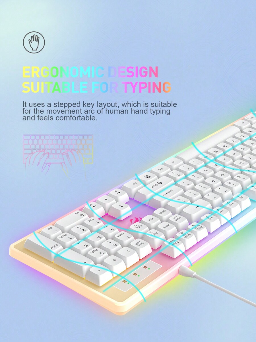 HAVIT KB876L Gaming Keyboard RGB Backlit Mechanical Keyboard, 8 Million