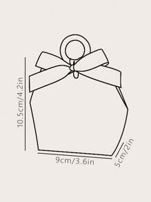 1 pieza Caja de dulces de boda con asa, empaque de regalo de recuerdo, recuerdos para fiestas - Multicolor - Ver 2