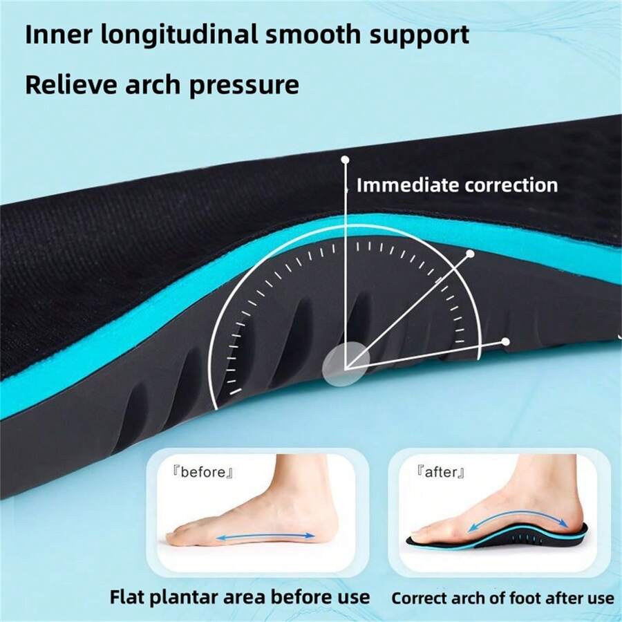 EVA Orthotic Insole For Men, Arch Support For Flat Feet, Suitable For