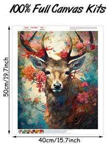 2入組diy 5d全鑽動物馬賽克畫,無框鑽石畫套件裝飾