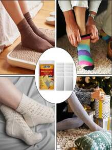 10pcs Foot Warmer Patch To Keep Baby Warm In Winter, Self-Heating Patch For Soles Of Feet, Portable Disposable Heating Patch To Repel Cold, Warm Patch - White - View 5