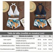 Traje de baño bikini para mujer, traje de baño dividido deportivo a juego de colores sexy para vacaciones en el extranjero europeo y americano