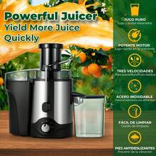 Extractor De Jugos Estractor Para Frutas Y Verduras 400w - Plateado - Ver 4