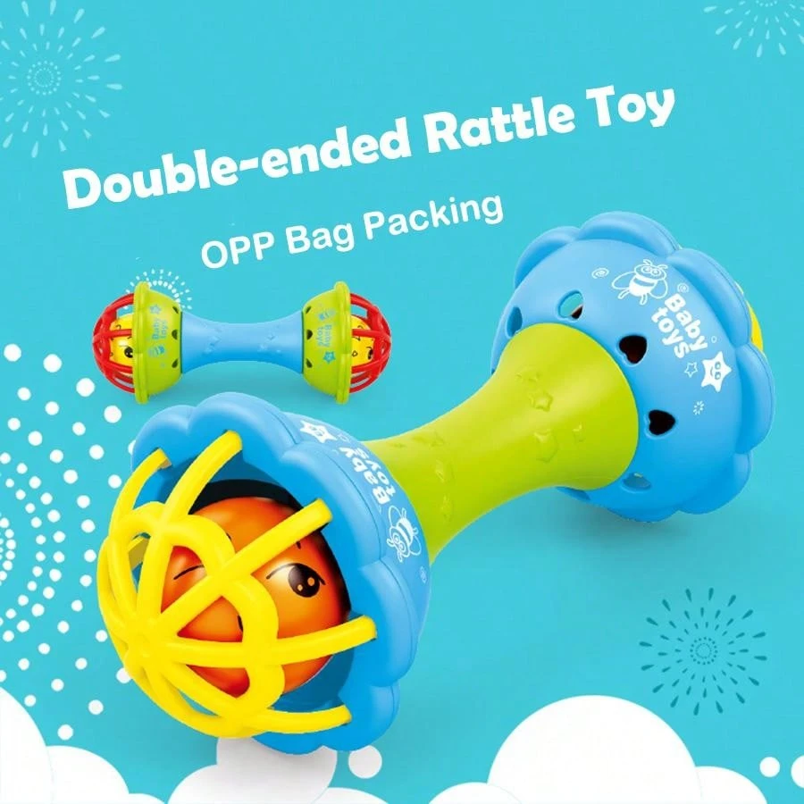 1 Piece Double-Headed Rattle Toy Hand Rattle For Male And Female Babies ...