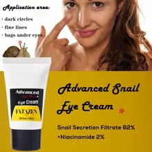 Fatazen 30ml保養品 滋潤蝸牛粘液眼霜,消除黑眼圈和浮腫,緊致抗衰老眼部緊緻精華,添加玻尿酸滋潤,專為女性皺紋和細紋,瞬間消除眼袋,並含有菸酰胺和尿囊素,有效提拉和緊緻 - 白色 - 查看 4