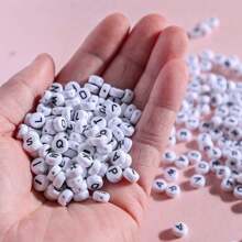 100/500/1250 Peças Contas Redondas De Alfabeto De Acrílico Para Pulseira, Colar, Brinco, Chaveiro, Corrente De Telefone, Tornozeleira E Outros Suprimentos De Fabricação De Joias Diy, Acessórios De Decoração Para Presentes De Aniversário/dia Dos Namorados/festa