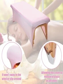 Stretchy Lash Table Cover For Lash Extension Bed, Protective Spa Treatment Sheet Set For Lash Bed Topper Or Massage Bed (Pink) - Pink - View 4