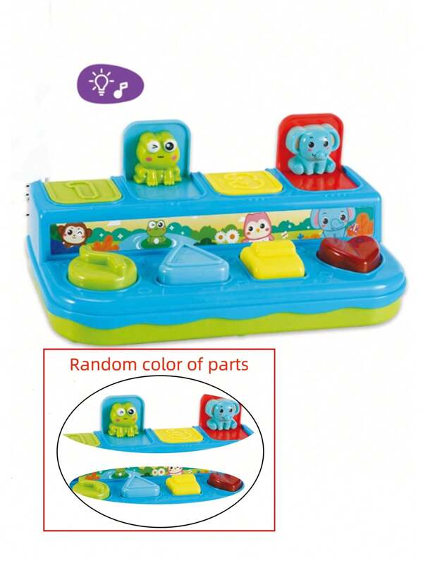 One Piece Of Blue Interactive Press PopUp Animal Toy, Montessori Cause