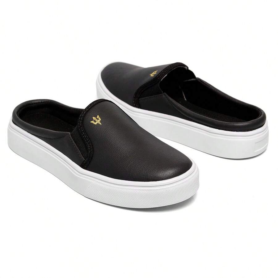 Women Wedge Sneakers - Black - View 1