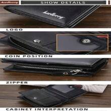 Baellerry Large Capacity French Style Wallet - Black - View 6