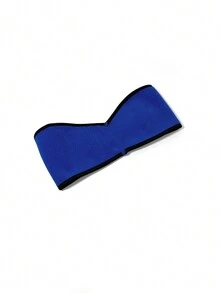 1pc Blue Fleece Headband For Outdoor Activities Like Running, Cycling In Winter - Royal Blue - View 3