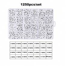 100/500/1250 Peças Contas Redondas De Alfabeto De Acrílico Para Pulseira, Colar, Brinco, Chaveiro, Corrente De Telefone, Tornozeleira E Outros Suprimentos De Fabricação De Joias Diy, Acessórios De Decoração Para Presentes De Aniversário/dia Dos Namorados/festa
