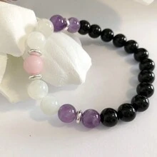 Pulsera Amatista Cuarzo Rosa - Estrella - Ver 4
