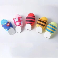 1pc Plush Dog Chew Slipper Shaped Squeaky Toy - Multicolor - View 2