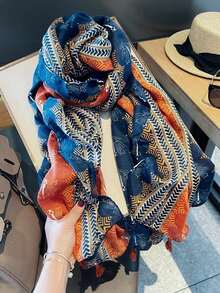 A Women'S Exotic Tassel Scarf Spring New Warm Shawl Korean Version Versatile Student Scarf Suitable For Daily Use - Multicolor - View 7