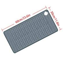1pc 60*30cm Adjustable Temperature & Timing Electric Heating Pad, Plug-In Multifunctional Heating Blanket - Grey - View 2
