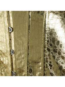 1入女士時尚控腹塑身衣 - 金色 - 查看 3