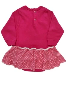 Body Saia Luxo Bebê Manga Longa Menina+1BB - Rosa empoeirado - Visão 2