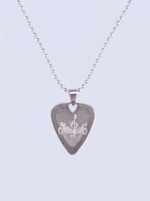 1 pieza Colgante de púa de guitarra, púa de guitarra acústica folk de metal, accesorio de púa de instrumento musical, púa de ukelele/guitarra eléctrica, regalo de colgante para el Día de San Valentín