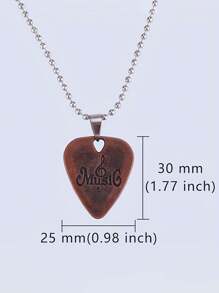 1 pieza Colgante de púa de guitarra, púa de guitarra acústica folk de metal, accesorio de púa de instrumento musical, púa de ukelele/guitarra eléctrica, regalo de colgante para el Día de San Valentín