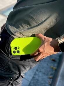 Compatible With IPhone 16 Plain Silicone Phone Case Neon Phone Case
