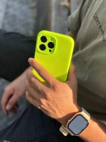 Compatible With IPhone 16 Plain Silicone Phone Case Neon Phone Case