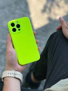 Compatible With IPhone 16 Plain Silicone Phone Case Neon Phone Case