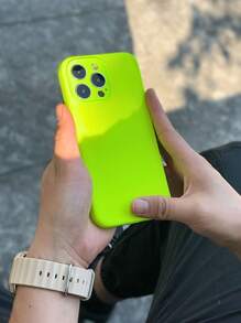 Compatible With IPhone 16 Plain Silicone Phone Case Neon Phone Case