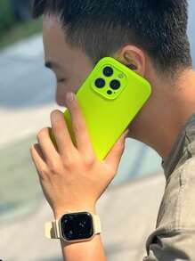 Compatible With IPhone 16 Plain Silicone Phone Case Neon Phone Case