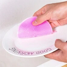 矽膠洗碗刷,水果和廚房清洗刷,防燙手套洗碗手套,4 件套 - 彩色 - 查看 1