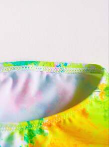 Maiô estilo camisola com estampa tie-dye para meninas adolescentes