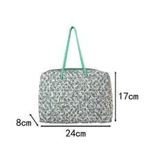 印花手提式媽媽包,手持收納袋,大容量旅行嬰兒尿布袋（不包含配件） - 綠色 - 查看 2