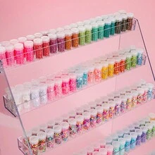 12 瓶/套創意 Diy 軟陶材質奶油膠、多色糖粒、星星亮片、心形和工藝品配件,適用於手機殼、髮夾和其他裝飾品製作,diy 套件 - 款式D - 查看 2