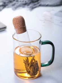 Infusor y filtro de té de vidrio transparente resistente al calor con diseño de tubo de ensayo, nuevo y popular filtro de té para preparar té, de vuelta a la escuela