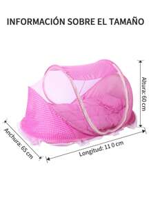 Cuna Moisés Plegable Portátil Mosquitero Bebe Colchon Niños - Rosa - Ver 11