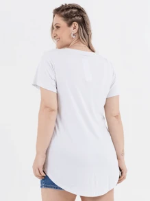 Plus Size Blouses - לבן - ראה 3